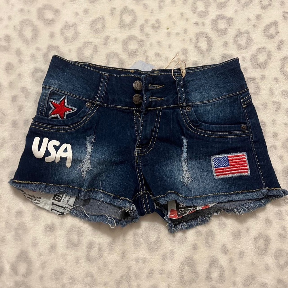 usa denim shorts